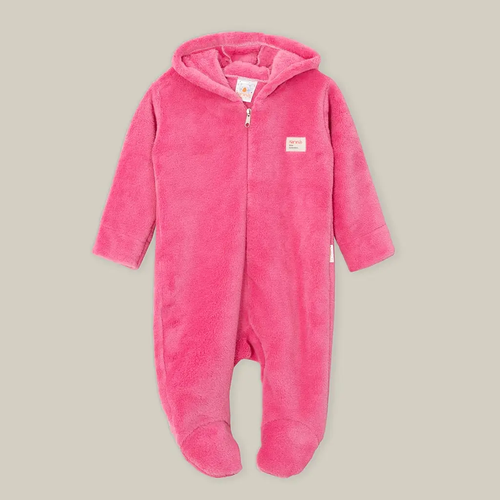 Enterito coral fleece orejitas Naranjo