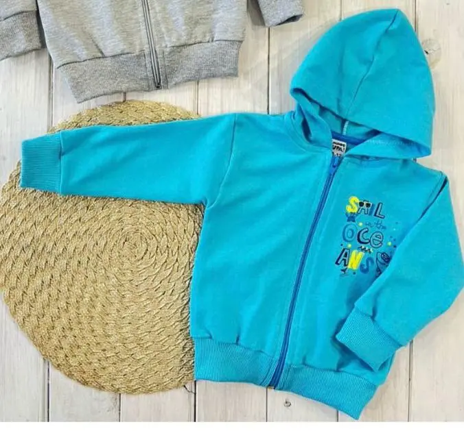 Campera rústica lisa bebe UPA (9M, Gris)