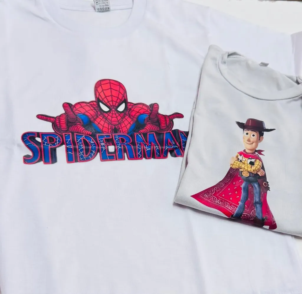 Remera personajes DTF m/c niños UPA