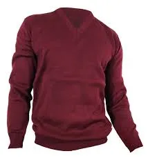 Sweater bordo escote V