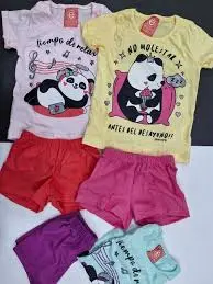 Pijama corto niña Elemento y Naranjo