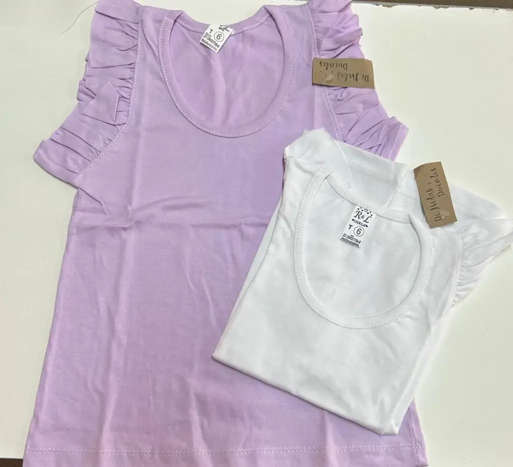 Musculosa lisa volados RyL Kids - Niña