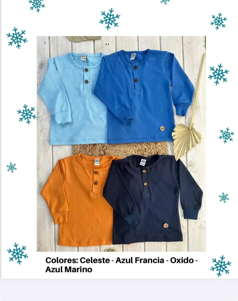 Remera bebé botones M/L UPA