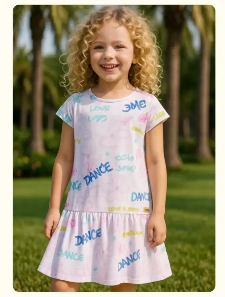 Vestido dance m/c niña UPA
