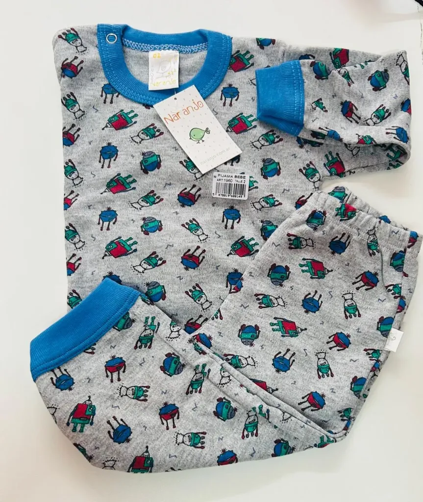 Pijama M/L astronauta varon NARANJO