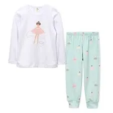 Pijama M/L niña Naranjo (4)