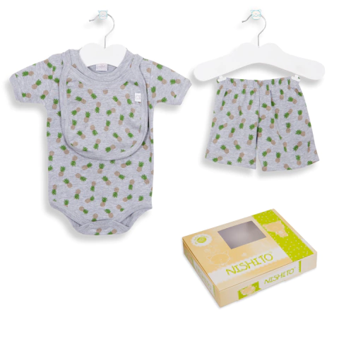 Caja ajuar M/C body-short-babero Nishito (0)
