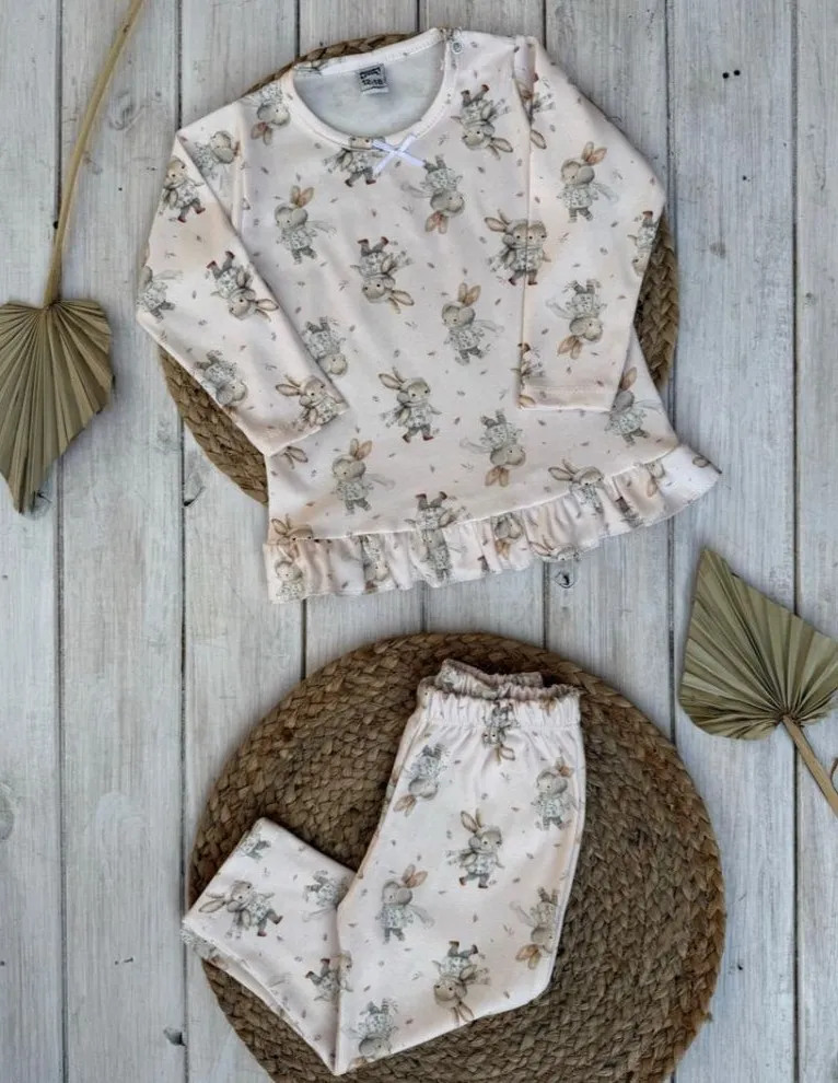 Pijama M/L conejos beba UPA